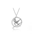 Pikkukuva 1 / 2: Tähti-mockingjay Metalliriipus Ristiraja Kuuma Myynti Miesten Retro Riipus Elokuva Ja Tv Perifeerinen Nälkäpeli