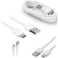 Miniatyrbillede 5 af 5: Samsung Galaxy A3 Samsung Hurtig Adaptiv Strømstik Ægte Samsung Type C Opladnings- og Synkroniseringskabel