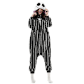 Miniatyrbillede 1 af 3: Jack Skellington Kostume Heldragt Pyjamas Halloween Jul Heldragt til Mænd Kvinder L