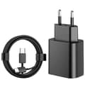 45W Snabbladdare för Samsung USB-C + 2M USB C Kabel Svart