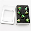 Pikkukuva 3 / 5: 7 kpl Metalliset Noppaa, Raskaat Kiinteät Sinkkiseos Polyhedron Noppasetti Dungeons and Dragons Pöytäpelille