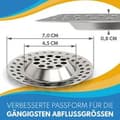 Miniatyrbillede 2 af 5: Afløbsfilter i rustfrit stål - Højkvalitets vaskefilter (pakke med 2)