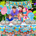 Miniatyrbild 5 av 5: 2 st Coco-melon duk tecknad coco-melon dukar för fester 4371 tum Återanvändbar tecknad plast cover för coco-melon festdekoration