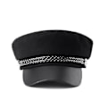 Miniatyrbillede 3 af 3: Chauffør Top Cap Sort Baret Fører Kostume Hat Flot Udklædning Ottekantet Hat