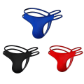 Miniatyrbilde 1 av 4: 3-pakning/sett Herre Truser Jockstrap G-streng Undertøy Underbukser T-rygg Stringtruser L