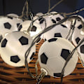 Miniatyrbillede 3 af 4: 10 Led Fodbold Lyskæde Indendørs Fodbold Udendørs Fe Lys Have Tilbehør Fodboldformet Reb Lampe Fodbold Hjem Dekorationer Belysning Til F