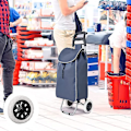 Miniatyrbillede 2 af 4: 2 Stk. Udskiftningshjul i Gummi til Indkøbsvogne, Plastik Trolley Hjul med Skum, Sort Hot Design Trolley Hjul, Til Indkøbsvogne, Trolleys, N