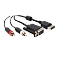 Miniatyrbilde 5 av 5: VGA-skjerm og RCA-lyd + 3,5 mm til 2-hann RCA-adapter Konsolltilbehør