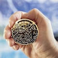Miniatyrbillede 3 af 5: Rotary Number Gear Mønt Terning Pædagogisk Terning Fidget Legetøj Bærbar Vintage Punk Legering Terning Rekvisit A