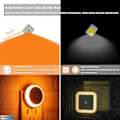 Miniatyrbilde 4 av 6: Amber Nattlys, Smart Lyssensor, LED Nattlys Plugg i Vegg, Diffust Lys, Energieffektiv, for Soverom, Bad, Kjøkken, Barnerom