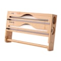 Miniatyrbillede 2 af 5: Wrap Dispenser Bambus Aluminiumfolie og Bagepapir Opbevaring 3 in 1 natural color