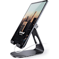 Miniatyrbilde 1 av 7: Nettbrettstativ, justerbart nettbrettstativ - universelt stativ for iPad Pro 12.9, 11, 10.5, 9.7, iPad Air mini 2, 3, 4, iPhone og andre nettbrett - svart