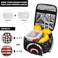 Miniatyrbild 3 av 5: Hip Hop Camouflage Bape Shark Lunch Bag Lunchbox Multifunktionell Återanvändbar Lätt Lunchväska Tote Box för Flickor Pojkar Tonåringar Vuxna Presenter-w33