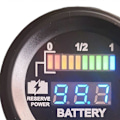 Miniatyrbild 2 av 5: Rund LED Digital Batterimätare Urladdningsindikator Timräknare Laddningsstatus