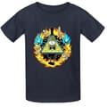 Flycro Barn Roliga Bill Cipher Gravity Falls T-shirts Marinblå L_paris