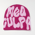 Miniatyrbilde 1 av 5: 2023 Ny Strikkede Beanies Huer Menn Kvinner Paragraf Kvalitet Caps Mea Culpa Y2k Varme Mote Hundre Ta Kald Huer For Kvinner Huer Rose Red Pink