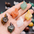 Miniatyrbillede 3 af 5: Sneglefigurer i imiteret krystalagatsten, miniature udskåret dyremodel, landskabsornament, sneglestatue, kunsthåndværksdekoration til soveværelse, stue G