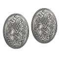 Miniatyrbild 5 av 5: 2pack Viking Wolf Mönster Brosch Badge För Kläder Skjorta Jacka Tillbehör