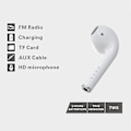 Pikkukuva 2 / 5: Valkoinen Giant Airpod Bluetooth Langaton Stereo Kaiutin Tukee TF-korttia