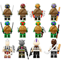 Pikkukuva 2 / 5: Otwoo 12kpl Teini-ikäiset Mutanttininjakilpikonnat -sarjan hahmot Raphael Leonardo Michaelangelo Donatello Minifiguuri Koottava Mini Rakennuspalikka Toimintahahmo