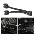 Miniatyrbilde 2 av 5: Hovedkort Usb 9pin Interface Header Splitter 1 til 2 forlengelseskabeladapter
