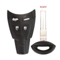 Miniatyrbilde 1 av 5: Fjernkontroll nøkkelskall for Saab 9-3 93 2003-2007 - erstatning for nøkkelfri fob-skall med 4 knapper og ubeskåret blad - smartkort Shell with wt47t