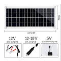 Miniatyrbillede 4 af 5: 300w 12v Solpanel Kit Batterioplader 300 Watt 12 Volt Off Grid System Med 60a Controller
