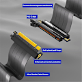 Miniatyrbillede 4 af 5: PCIE 4.0 16X forlængerkabel High Speed GPU Riser-kabel med PCI Express-port til GPU-forlængerkabine