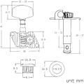 Miniatyrbild 2 av 4: 6st Guitar Tuning Peg Knoppar Tuning Keys Tuners Machine Heads Tuner för elektrisk akustisk present