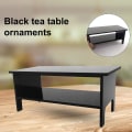 Miniatyrbillede 5 af 5: Sofa Bord Model Bred Anvendelse Yndig Akryl Dukkehus Sort Sofabord Til Ornament
