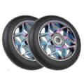 2 stk 110 mm scooterhjul PU-hjul tykke stunt med lejer (sort)