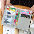 Miniatyrbillede 9 af 10: Kvinde Kort Tegnebog Dame Clutch Taske ROSE RED Rose red
