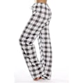 Pikkukuva 2 / 4: Naisten pyjamahousut taskuilla, pehmeät flanelliruudullinen pyjamahousut gray M