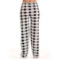 Pikkukuva 3 / 4: Naisten pyjamahousut taskuilla, pehmeät flanelliruudullinen pyjamahousut black M