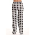 Pikkukuva 3 / 4: Naisten pyjamahousut taskuilla, pehmeät flanelliruudullinen pyjamahousut black XXL