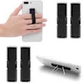 Miniatyrbilde 1 av 7: 4 mobiltelefonbraketter med fingerstropper, sklisikre elastiske mobiltelefonbraketter, egnet for smarttelefoner og små nettbrett (svart)