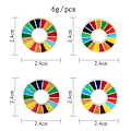Pikkukuva 2 / 4: Emali 17 väriä Kestävän kehityksen tavoitteet Rintakoru Yhdistyneet kansakunnat SDGs Pin SHYTMV A3