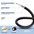 Pikkukuva 5 / 5: 4G Antenni Naaras TS9 Uros Adapterikaapeli 15cm 2kpl Ulkoiselle Antennireitittimelle E5372 E5577 E5786