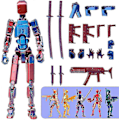 Pikkukuva 1 / 5: T13 Action Figure, Titan 13 Action Figure 3d Titanien Figuuri, 3d Tulostettu Action Figure Nova 13 Action Red blue