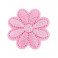 Miniatyrbild 2 av 2: Broderad patch, lapp - 16 stycken (gul/rosa)
