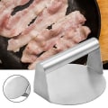 Miniatyrbild 4 av 5: Burger Smash Rund Grillpress i rostfritt stål Baconpress Smash Burger Press Köttpress Burger Smasher, 5,5"