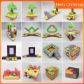 Miniatyrbillede 2 af 3: 48 stk T039 Mini Forest Minecraft Magnetisk byggeklods Stabelbar Minifigur Legetøj Magnetterning Verdenssæt Legetøj