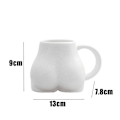 Miniatyrbilde 3 av 5: Morsom kroppsformet krus kopp kunstdesign krus frokost kopp kaffe melkekopp