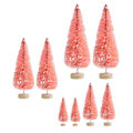 Miniatyrbild 1 av 5: 8 st Skrivbordsminiatyrer Tall Mini Konstgjord Julgran för Julfest Pink