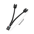 Miniatyrbilde 5 av 5: Hovedkort USB 9-pinners grensesnitt Header Splitter 1 til 2 Skjøteledning Adapter