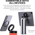 Miniatyrbillede 4 af 5: Isoleret Vandflaske til iPhone med Magnetisk Telefonholder | Rustfrit Stål Vandflaske med Tripod Telefonholder | Perfekt til Træning & Rejser | Varmt 12T, Koldt 24T, 360° Rotation | Elfenben 24oz