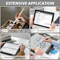 Miniatyrbilde 7 av 7: Passer for Apple iPad, kapasitanspenn Apple Pencil, første og andre generasjons spesiell berøringsstylus, flat berøringspenn.