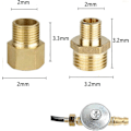 Miniatyrbillede 3 af 4: Gas Adapter Kobber Gas Slange Adapter Gasflaske Tilslutningsadapter Gas Adapter 1/2 Til 1/4, 3/4 Tilslutningsfitting Til Gasblus, Campingblus, Sto