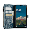 Miniatyrbillede 4 af 4: Til Samsung Galaxy A13 4G/A13 5G/A04S/A04/M13 5G CaseMe C30 Multifunktionelt Telefon Læder Etui Blue