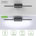 Miniatyrbillede 5 af 5: LED Spejllys 9w, Badeværelsesspejl Lampe Kold Hvid 6000k Spejlfront Belysning 40cm Badeværelsesskabsbelysning 720lm LED Spejlvæglampe Sort Til